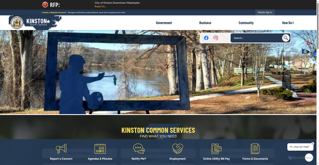 Security scan screenshot of https://kinstonnc.gov/