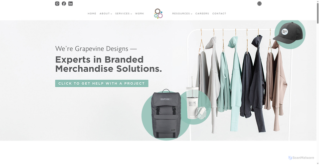 Security scan screenshot of https://merchandise-grapevine.com/