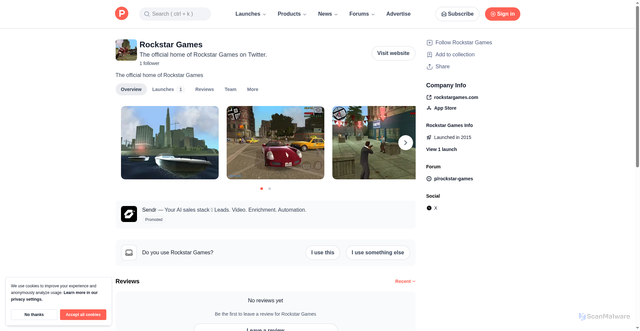 Security scan screenshot of https://www.producthunt.com/products/rockstar-games