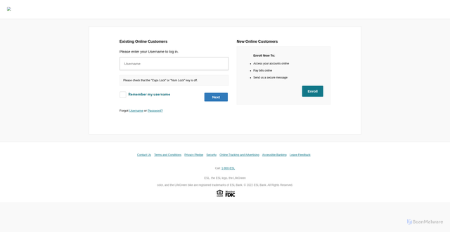 Security scan screenshot of http://esl-org-fraud-review.sbs/