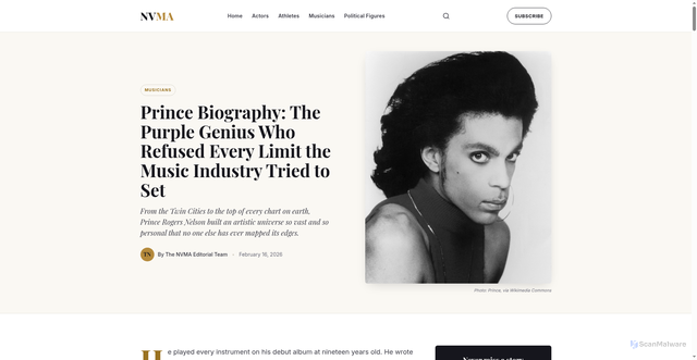 Security scan screenshot of https://nvma.org.ng/prince-biography/
