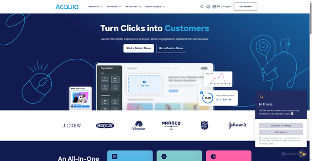 Security scan screenshot of https://acquia.com