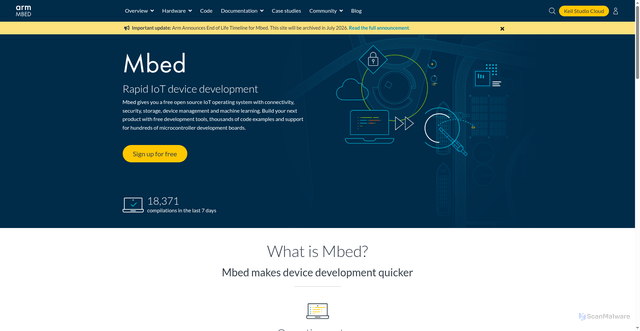Security scan screenshot of https://mbed.org