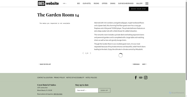 Security scan screenshot of https://jp-webperf-be5-test-1.xo7test.com/rooms/the-garden-room-14