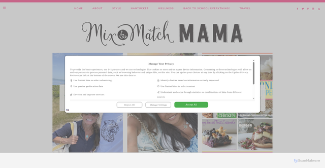 Security scan screenshot of https://mixandmatchmama.com