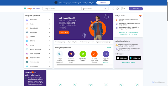 Security scan screenshot of http://allegrolokalnie.pl-narzedzia-3827328.sbs/