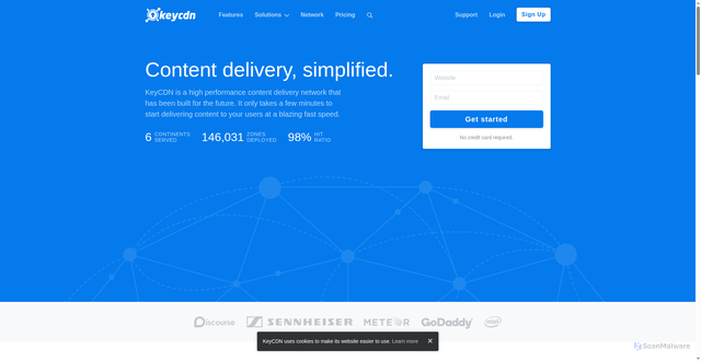 Security scan screenshot of https://keycdn.com