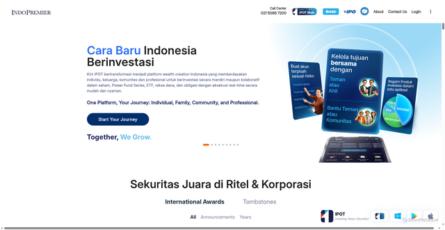 Security scan screenshot of https://www.indopremier.com