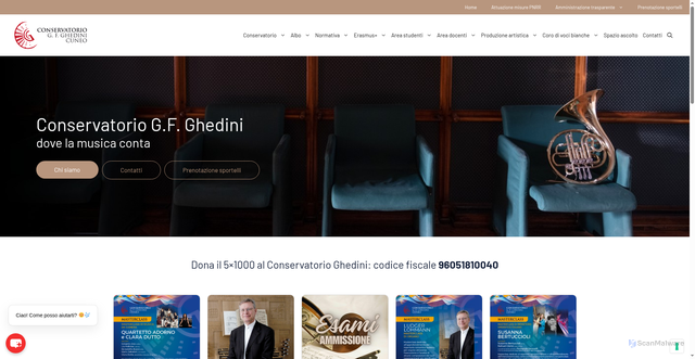 Security scan screenshot of https://www.conservatoriocuneo.it