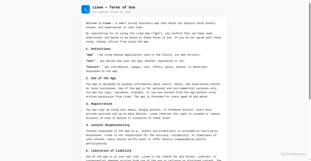 Security scan screenshot of https://terms-of-use-livee-tkmyfczr7g.edgeone.app/