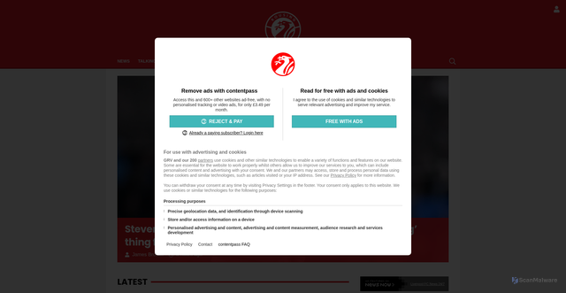 Security scan screenshot of https://www.rousingthekop.com