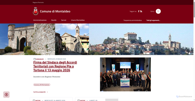 Security scan screenshot of https://www.comune.montaldeo.al.it