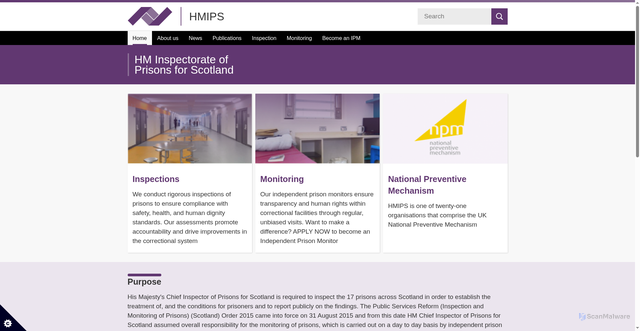 Security scan screenshot of http://www.scotland.gov.uk/hmip