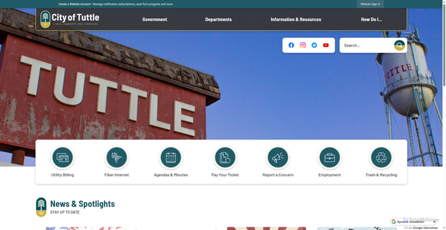 Security scan screenshot of https://tuttleok.gov/