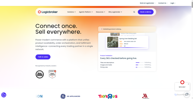 Security scan screenshot of https://logicbroker.com
