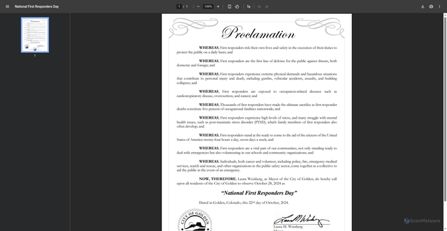Security scan screenshot of https://goldenco.granicus.com/MetaViewer.php?view_id=2&event_id=6386&meta_id=137739