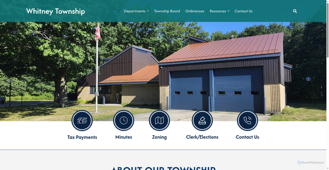 Security scan screenshot of https://whitneytownship.gov/