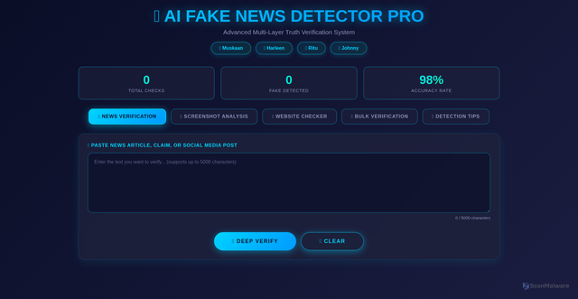 Security scan screenshot of https://factmatrix-v9as5ykv7a.edgeone.app/