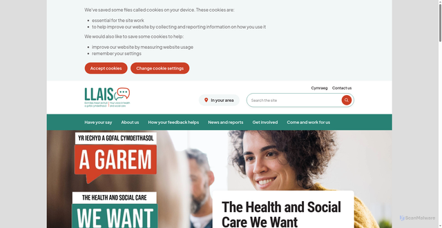 Security scan screenshot of https://www.llaiswales.org/