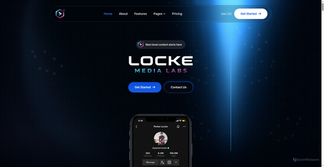 Security scan screenshot of http://lockemedialabs.com/