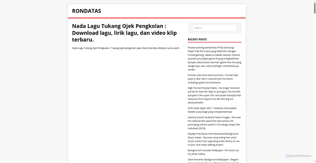 Security scan screenshot of https://sataron.pages.dev/posts/nada-lagu-tukang-ojek-pengkolan/