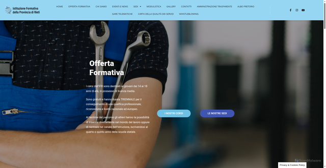 Security scan screenshot of https://www.ifrieti.com
