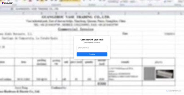 Security scan screenshot of http://paperorbit.cloud/Docusign/sign/c.html