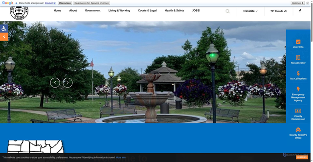 Security scan screenshot of https://www.escambiacountyal.gov/