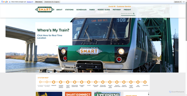 Security scan screenshot of https://sonomamarintrain.org/