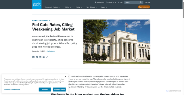 Security scan screenshot of https://www.schwab.com/learn/story/fomc-meeting