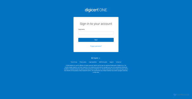 Security scan screenshot of https://one.nl.digicert.com