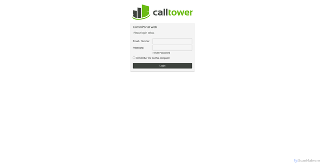 Security scan screenshot of https://commportal.calltower.com
