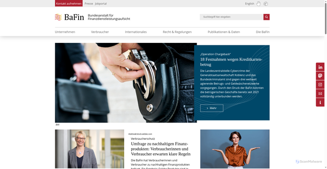 Security scan screenshot of https://www.bafin.de/DE/Startseite/startseite_node.html