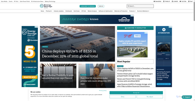 Security scan screenshot of https://www.energy-storage.news