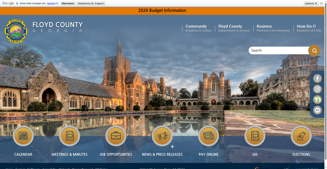 Security scan screenshot of https://www.floydcountyga.gov/
