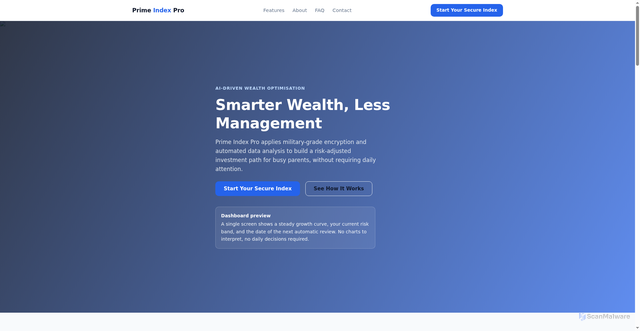 Security scan screenshot of https://primeindexpro.com/