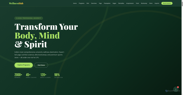 Security scan screenshot of https://wellnesshub01india-djcoxg7bkp.edgeone.app/
