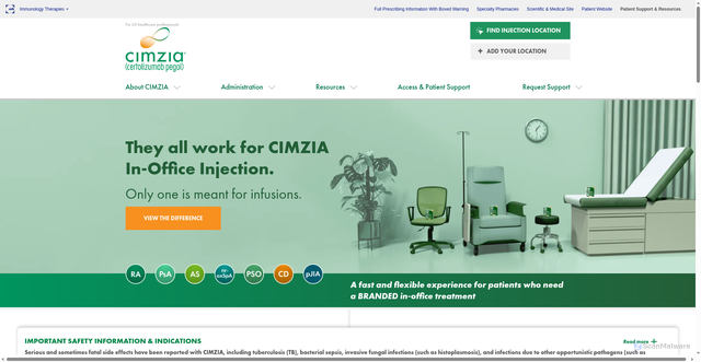 Security scan screenshot of https://www.cimziainoffice.com