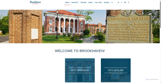 Security scan screenshot of https://brookhaven-ms.gov/