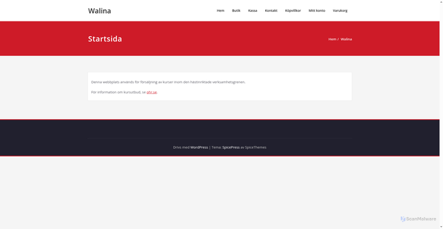 Security scan screenshot of https://walina.se