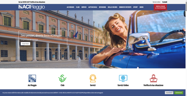 Security scan screenshot of https://acireggio.it/