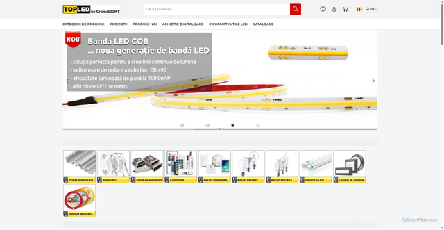 Security scan screenshot of https://www.top-led.ro