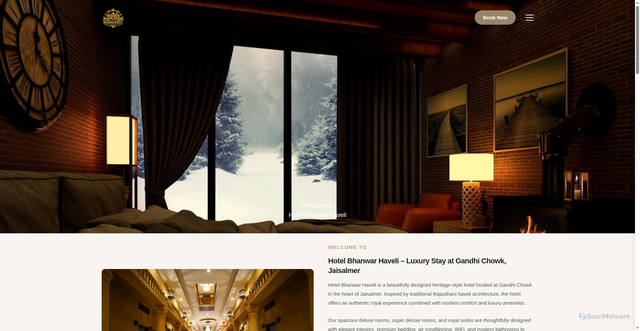 Security scan screenshot of https://hotelbhanwarhaveli.site/