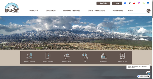 Security scan screenshot of https://beaumontca.gov/