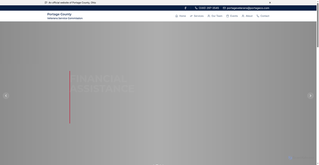 Security scan screenshot of https://portageohvets.gov/