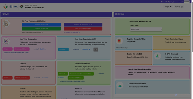Security scan screenshot of https://voters.eci.gov.in/