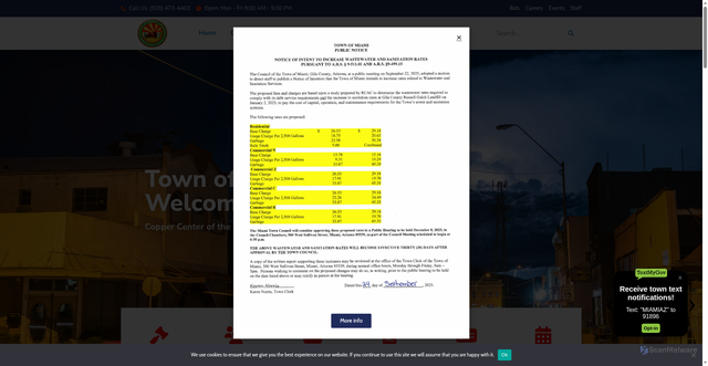 Security scan screenshot of https://miamiaz.gov/