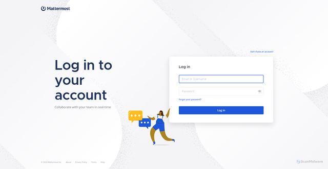 Security scan screenshot of https://mattermost.springshot.com