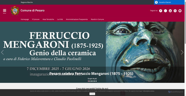 Security scan screenshot of https://www.comune.pesaro.pu.it/
