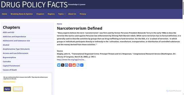 Security scan screenshot of https://www.drugpolicyfacts.org/node/2427
